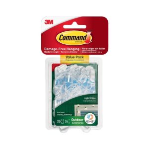 CLIPS DECORATIVOS PARA EXTERIORES 32 UNIDADES COMMAND
