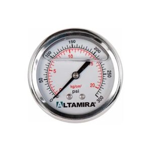 MANOMETRO ALTAMIRA CON GLICERINA DE 0 A 300 PSI CONEXION TRASERA