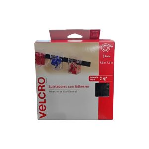 SUJETADOR VELCRO CON ADHESIVO SOPORTA 2 KG DE PESO