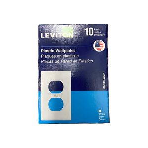 PLACAS DE PLASTICO PARA CONTACTO DUPLEX 10 PIEZAS LEVITON