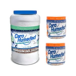 PACK DESHUMIDIFICADOR AMBIENTAL CERO HUMEDAD 3.2 KG Y 2 BOTES DE 300 GR